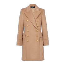 Hong Kong direct mail trendy luxury Balmain womens short wool cashmere coat DF1UB065WB