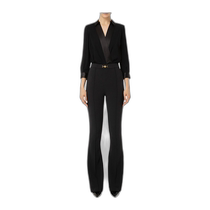 Hong Kong direct mail fashion luxury Elisabetta Franchi womens cross top and horsebit flared pants