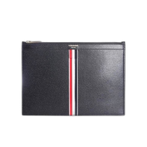 Hong Kong direct mail trendy luxury Thom Browne mens three-color striped zipper clutch M