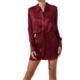 astthelabelRuth Burgundy Satin Shirt Mini Dress - Burgundy [USA