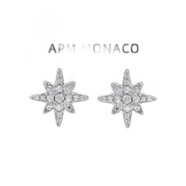 Hong Kong Straight Hair Apm Monaco METEORITES Series Womens Silver Design Sweet Fashionable and Versatile
