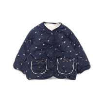 Japanese direct mail petit main girls cute cherry print reversible warm jacket 9643314