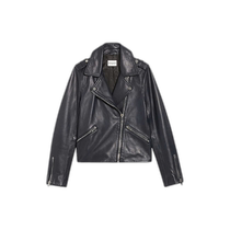 Hong Kong direct mail trendy luxury CLAUDIE PIERLOT womens slim zipper pocket leather knight jacket