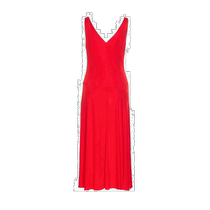 Korean direct mail LANVIN24SS mid-length dress for women DR0007Red