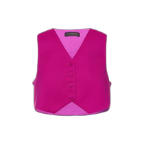 Hong Kong direct mail trendy luxury The Andamane Womens Nadine short crepe satin vest