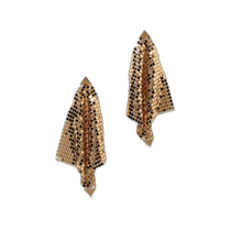 Hong Kong direct mail trendy luxury Rabanne womens pendant chain mesh pendant pair of earrings 20PBB0038