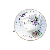 lynns paradise 6-piece cup and saucer set - lucinda (American outlet) straight hair