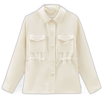 Hong Kong Direct Mail Fashion Luxury Woolrich Womens Linen Blended Shirt Jacket CFWWOS0