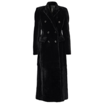Hong Kong direct mail trendy luxury BLANCHA womens shearling coat 001178