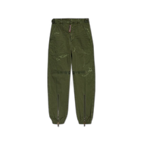 Hong Kong direct mail trendy luxury Dsquared2 quadratic mens logo patch ripped overalls S74KB0