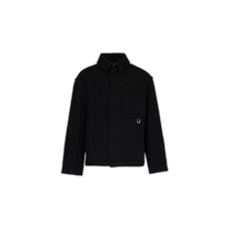 Hong Kong direct mail fashion luxury Jacquemus mens Le Manteau Court wide collar loose fit sheep