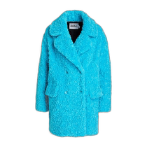 Hong Kong direct mail trendy luxury Jakke womens Zadie double-breasted faux shearling coat J1801C08