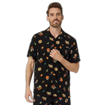 Hong Kong direct mail fashionable luxury Vans mens Stickers short-sleeved woven top