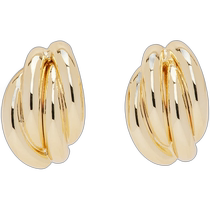 Hong Kong Direct Mail Trendy Luxury ANINE BING Womens Gold Knot Earrings A153811