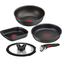 (Direct mail from Japan) Teful pot and wok set 5-piece set compatible with IH gas L866S5
