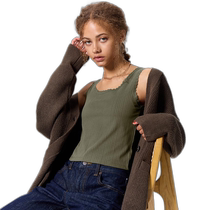 Direct mail from the United States GU by Uniqlo cotton blend ribbed short vest (dry) X