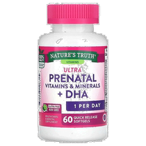香港直邮Natures Truth高级产前维生素和矿物质   DHA 60 粒速