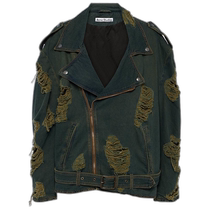 Hong Kong direct mail fashion luxury Acne Studios womens worn denim rider jacket 00085