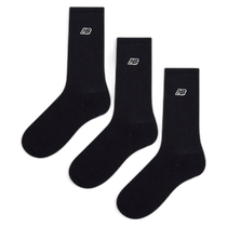 Hong Kong direct mail trendy luxury New Balance mens embroidered logo sailor socks (three-piece set) (black)