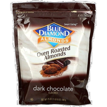 Hong Kong Straight Blue Diamond Almonds Oven Roasted Almonds Dark Chocolate Flavor 25 oz (70