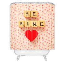 deny designsHappee Monkee Be Mine Shower Curtain Standard 71