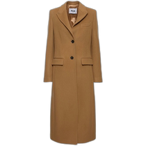 Hong Kong direct mail trendy luxury Msgm womens wool blended felt single-breasted long coat