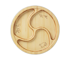 Japan direct mail agney childrens tableware set one plate round plate three-piece set suitable for boys girls and baby days