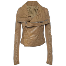 Hong Kong direct mail trendy luxury Rick Owens Rick Owens womens asymmetric leather knight jacket