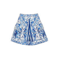 Hong Kong direct mail trendy luxury FARM RIO womens Garden Tiles cotton shorts 004435