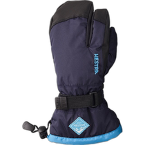 Hong Kong direct mail trendy luxury HESTRA girls Gauntlet CZone Junior 3-Finger children