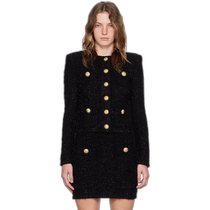 Hong Kong direct mail fashion luxury Balmain Balmain womens black jacket DF1SK249KG43