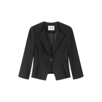 Hong Kong Direct Mail Luxury L K Bennett Womens Sky Blue Waisted Stretch Crepe Jacket