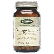 加拿大直邮Flora 银杏叶 60 毫克(60 粒 V 胶囊)
