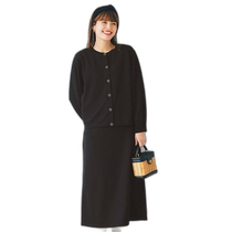 Direct mail from Japan Live in comfort womens black cardigan dress suit 773642