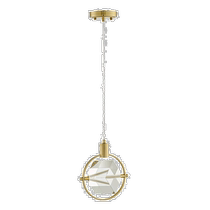 finesse decorHollywood Cube 1 Light Pendant - Gold (American Outlet) Straight Hair