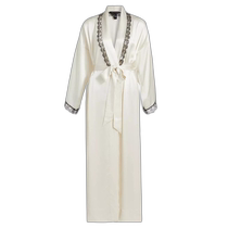 (Direct mail from the United States) Kiki de Montparnasse lace inlaid silk robe womens nightgown