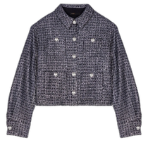 Hong Kong direct mail trendy luxury Maje womens tweed jacket MFPVE005310500