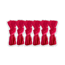 DII Cotton Napkin Finishing (Set of 6) - Red Satin Knot (American Outlet) Straight Hair