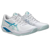 Asics Womens SWIFT FF 2 Breathable Tennis Shoes White x Blue 2