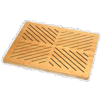 Oceanstar Bamboo Floor and Bath Mat with Anti-Slip Rubber Feet (American Outlet) Straight Hair