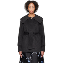 Hong Kong Direct Mail Trendy Luxury GANNI Womens Gray Relaxed-Fit Coat F8486