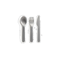 Lekue Basics To Go Cutlery Set Stainless Steel - Silver (American Outlet) Straight Hair