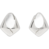 Hong Kong Direct Mail Fashion Luxury Sophie Buhai Womens Silver Large Pyramid Earrings SS23E12