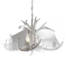 jonathan yEldora 26 Adjustable Resin Antler 4-Light LED Chandelier - Silver