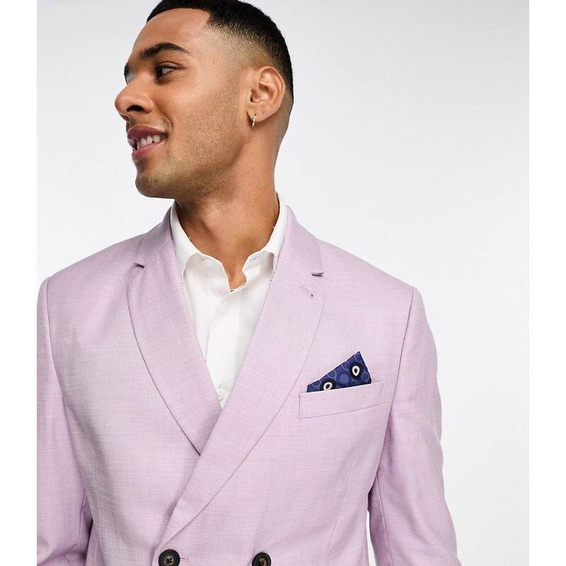 Куртка для йоги 香港直邮潮奢 ben sherman 男士 双排扣修身淡紫色西装外套