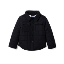 Janie and Jack Quilted Shirt Jacket - Black (USA Outlet) Straight Hair