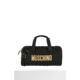 moschino nylon logo duffel bag - ຜົມຊື່ສີດໍາ