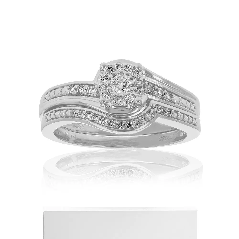 [Ювелирная колье с бриллиантами Round Cut Lab Grown Diamond Bridal Set .9]