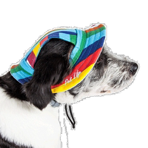Pet Life Colorfur UV Protection Adjustable Stylish Canopy Brim Dog Hat (US