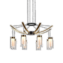 vonn Genoa VAC3118BL 24-Inch Integrated LED Chandelier Lighting Fixture with 8